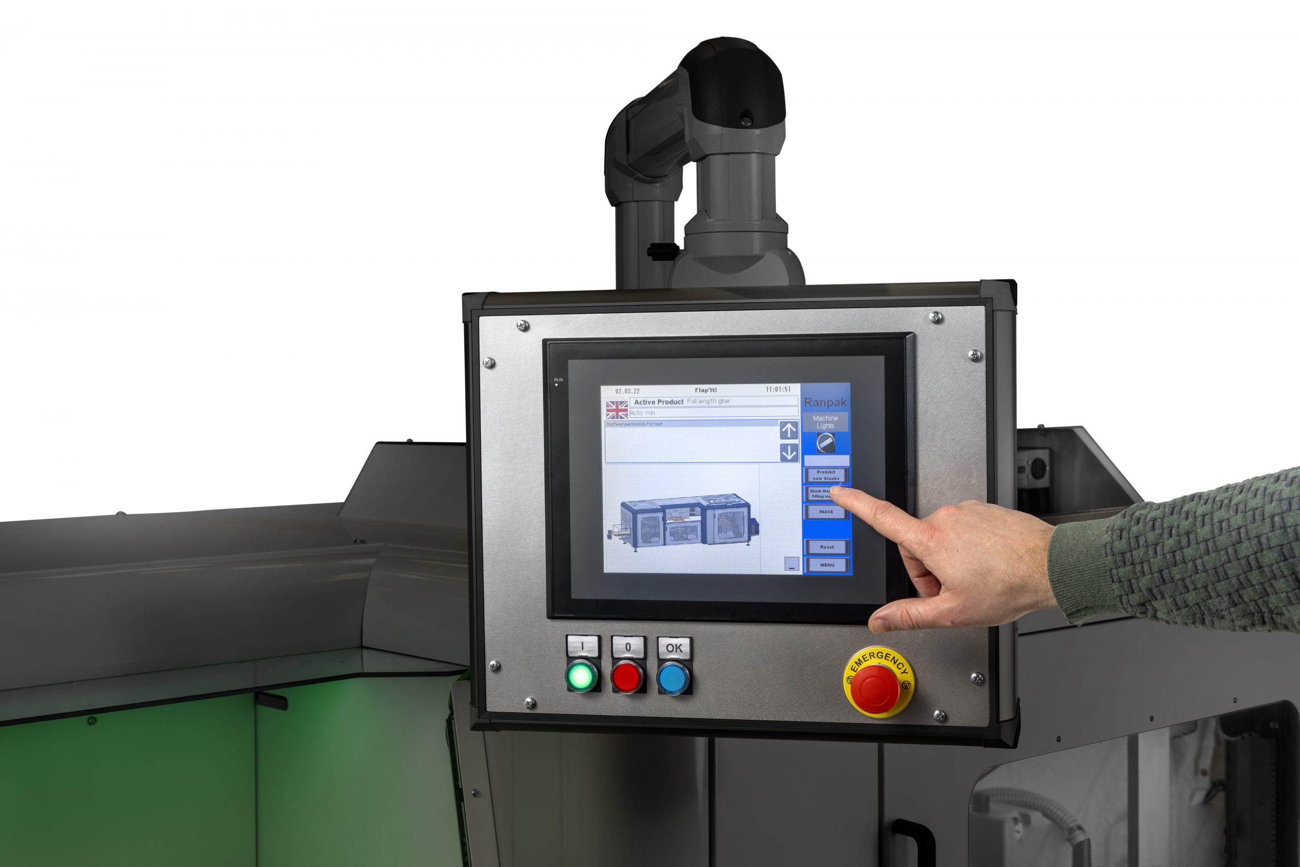 An intuitive touch screen enables operators to easily control and/or troubleshoot Flap’It!